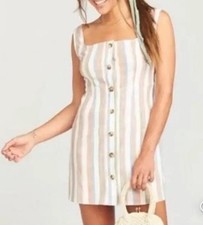 Show Me Your MuMu Cora Mini Dress Sherbet Striped Size Small
