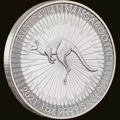 1oz Silver Platted Coin 2021 Australian Kangaroo 99.99% Perth Mint Uncirculated