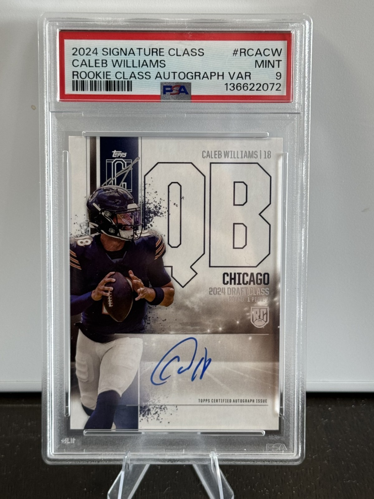 2024 Signature Class Caleb Williams Rookie Class Variation Auto #RCA-CW PSA 9 view 1
