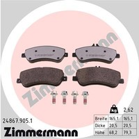 Vorderachse Zimmermann 24867.905.1 Bremsbelagsatz, Scheibenbremse FüR MERCEDES-B