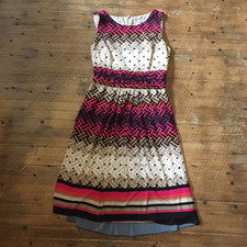 Eliza J knit striped scoop neck resortwear travel dress
