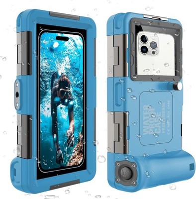 ShellBox 4,9-6,9 Zoll Handyhülle IP68 Wasserdicht & Staubdicht 2. Gen Blau Grau