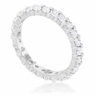 Stunning .92 TCW 2.5 mm Round Cut CZ Stackable Eternity Bridal Band Ring Size 10 — photo 2
