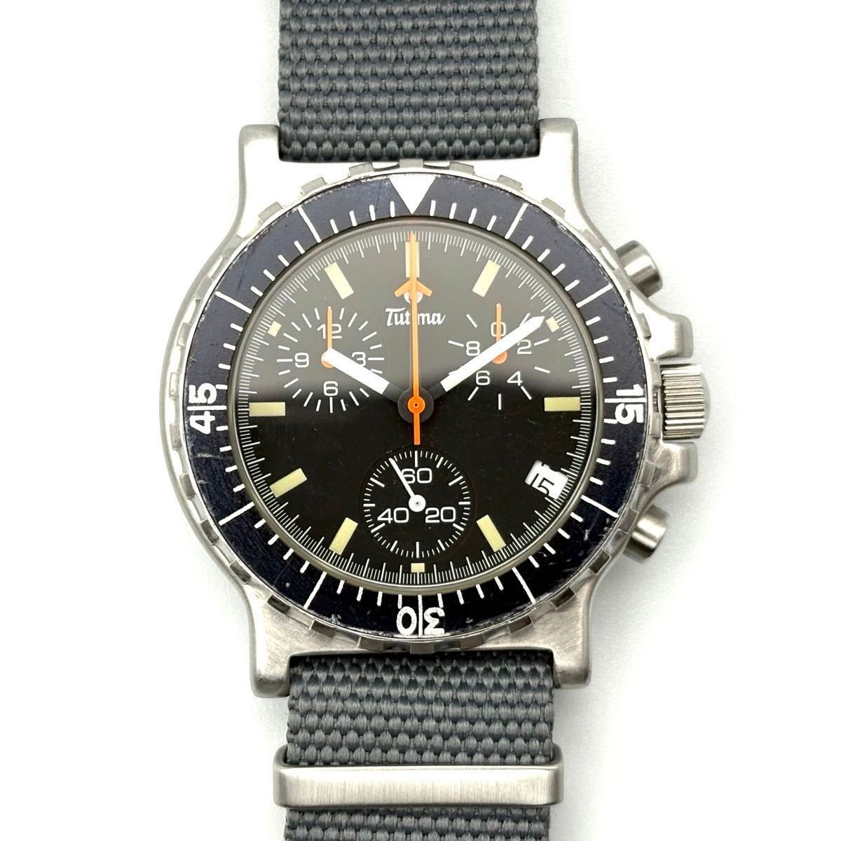 Tutima Diver Field Military Chronograph Date Quartz Men's Excellent condition