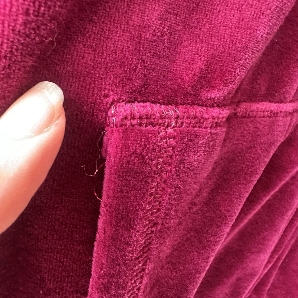 Chaqueta con Capucha Y2K Vintage Terciopelo Rosa Caliente Cremallera Salón Talla XL Foto 2 de 4