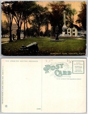 Monument Park Augusta Maine Postcard