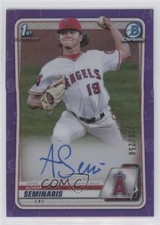 2020 Bowman Draft Chrome Picks Purple Refractor 220/250 Adam Seminaris Auto 1t5