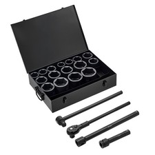 Uimoso 1 In Drive Impact Socket Set 21-piece Sae Sizes 1-58 In To 3-18 In Uimoso 1 In Drive Impact Socket Set 21-piece Sae Sizes 1-58 In To 3-18 In