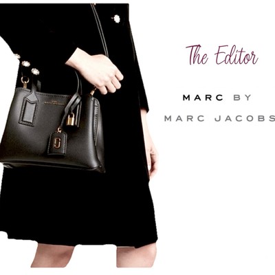 Rare Limited Edition! Marc Jacobs The Editor Crossbody In Black Saffiano Leather