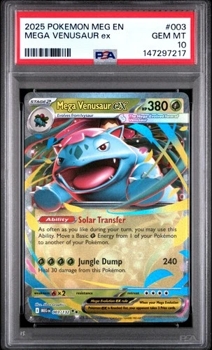 2025 POKEMON MEG EN-MEGA EVOLUTION #003 MEGA VENUSAUR EX PSA 10
