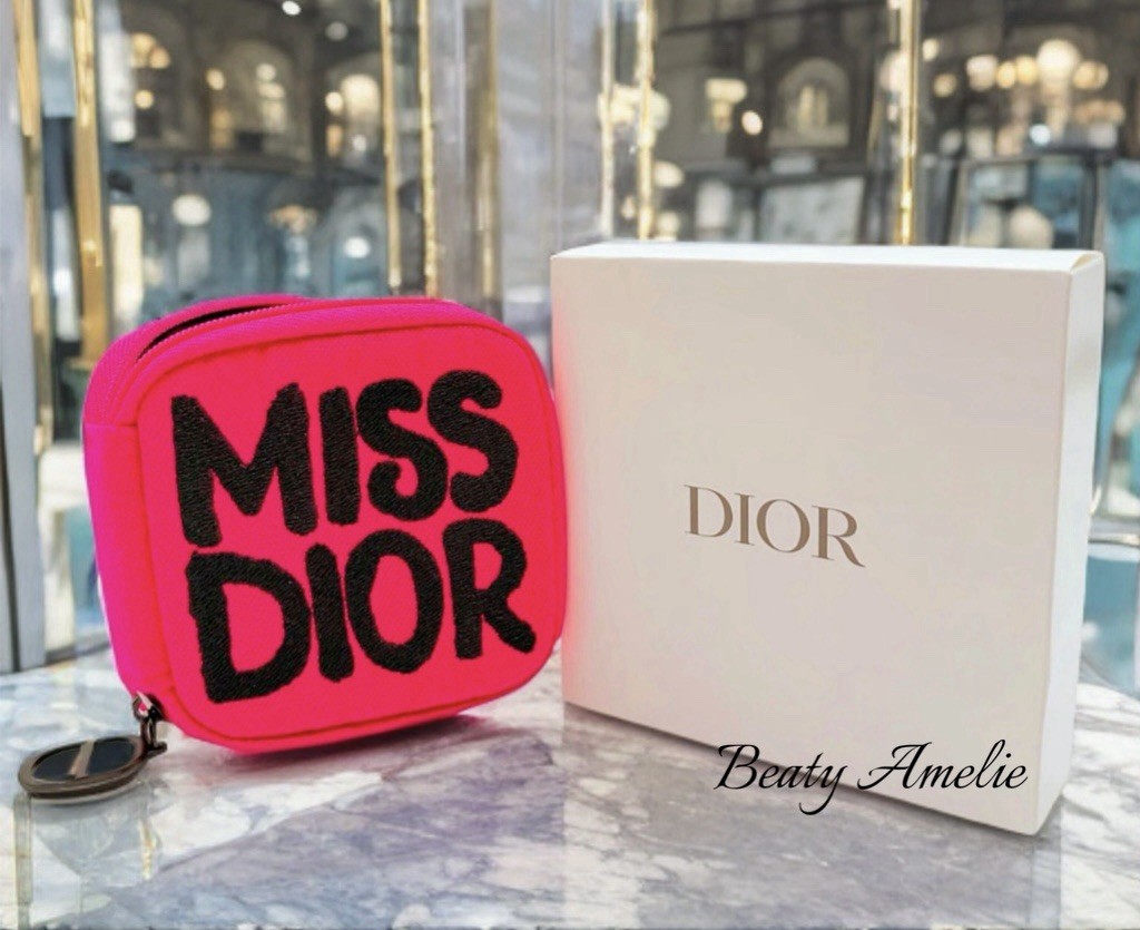 DIOR Miss Dior Hot Pink Case/Pouch + 4 Miss Dior Perfume Discovery