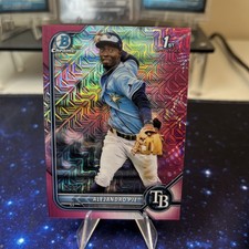 2022 1st Bowman Chrome Pink Mojo Refractor /199 Alejandro Pie Tampa Bay Rays