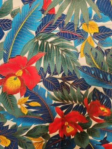 Hawaiian / Tropical Quality Cotton Fabric  44" x 1  1/3 Yd