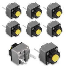 6 Pcs Kailh Silent Mouse Micro Switch 6  6  7.3Mm Industrial Mute Button Squar