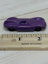 Vintage Tootsietoy Jaguar Diecast Race Car Purple Made in USA 2.5" Toy Vehicle