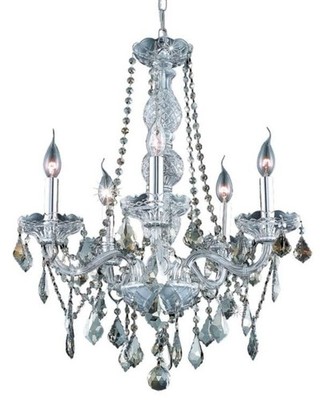 Elegant Lighting V7855D21-GT/RC Verona 5 Light 21''W Crystal - Chrome