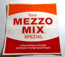 Werbe-Aufkleber Mezzo Mix Spezial koffeinhaltige Limonade 80er Kiosk Coca-Cola