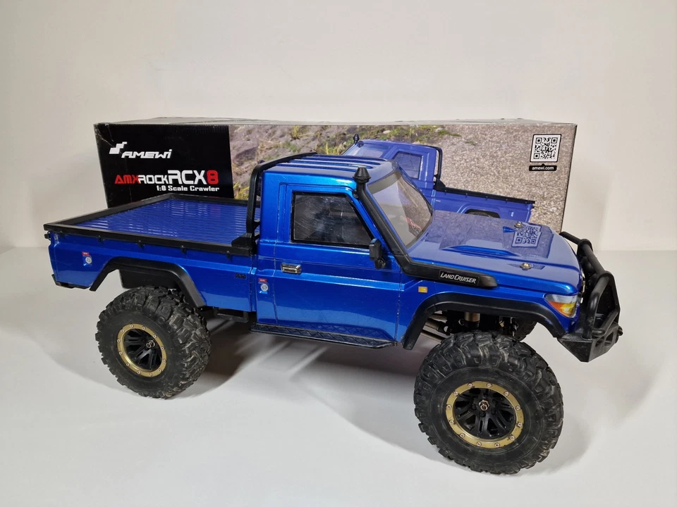 Amewi 22469 AMXRock RCX8P Rc Scale Crawler Pick-Up 1:8 Blau Scaler Offroad - Bild 2 von 4