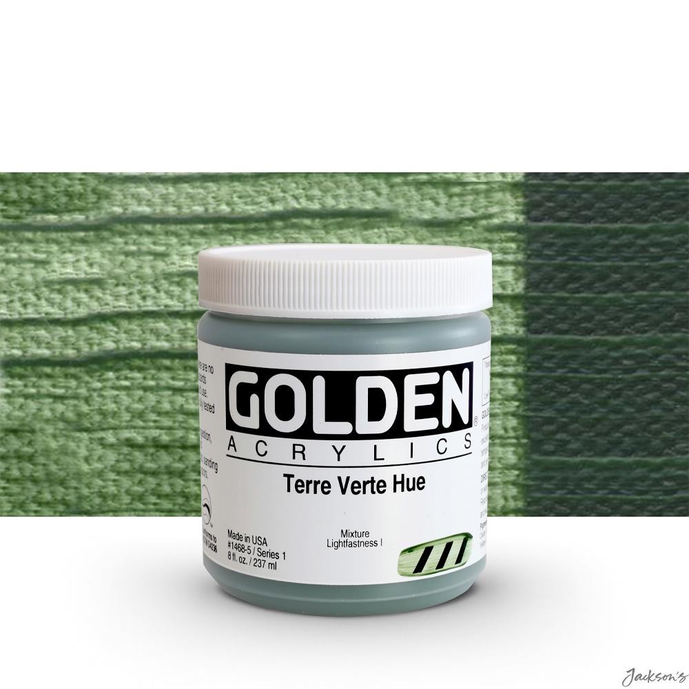 Golden Heavy Body Acrylic Paint 237ml Terre Verte Hue For Artist Painting