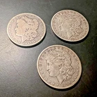 Lot of Three (3)  1896 US Morgan Silver Dollar Mint -O