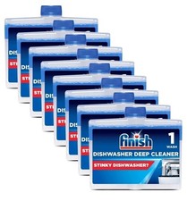 8 x Finish Dishwasher cleaner 250ml Dual Action Clean Combat grease & limescale