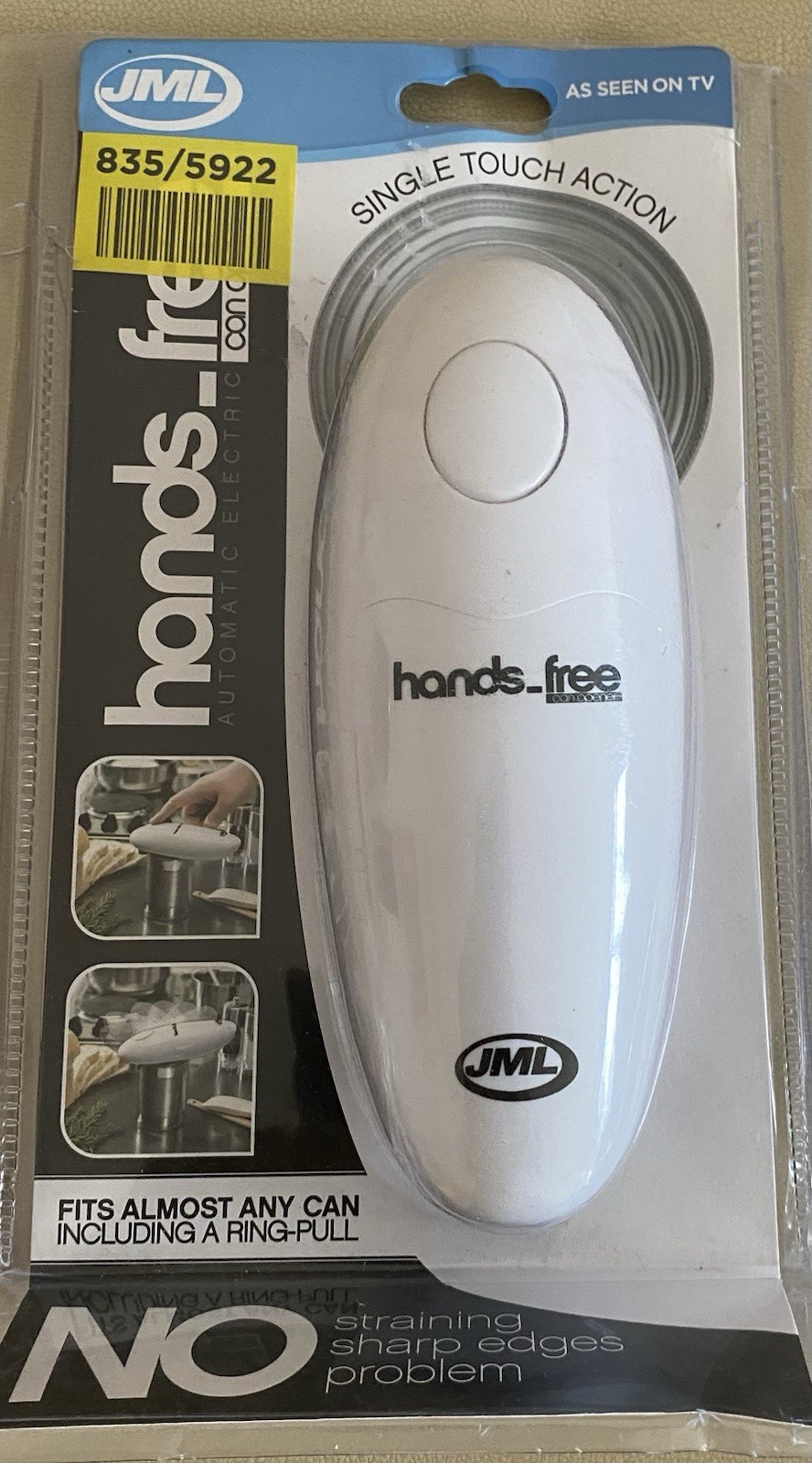 JML Hands-Free Electric Can Opener Automatic Kitchen Tool