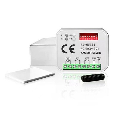 Garagentor-FernbedienungsempfäNger 433 868MHz RX MULTI 433-900MHZ AC/DC 12V~30V