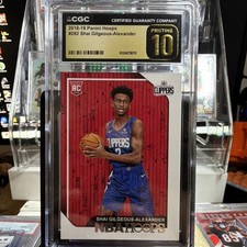 2018-19 Panini NBA Hoops Rookie Shai Gilgeous-Alexander #262 CGC Pristine 10