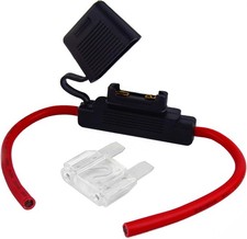 8 AWG Waterproof Heavy-Duty Maxi Inline Fuse Holder with 80A Maxi Fuse for Car A