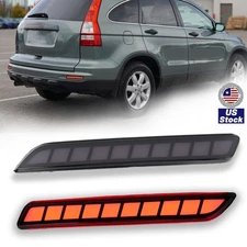 LED Rear Bumper Reflector Lamp Brake Light Smoked For Honda CRV CR-V 2010-2011