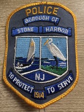 STONE HARBOR BOROUGH NEW JERSEY NJ Police Patch FREE SHIPPING!