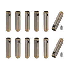 12 Pcs Shoelace Tips with Screw, Alloy 25mm Aglets End Tip for DIY, Copper