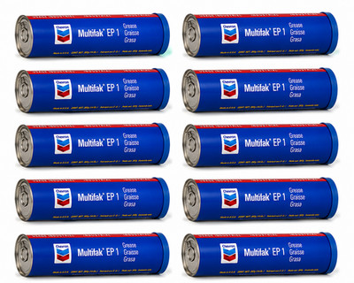 Chevron Multifak EP 1 Grease 10 Pack 14oz Cartridges Industrial Lubricant