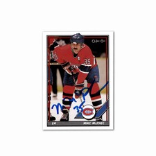 Mike McPhee Autographed Montreal Canadiens 1991 OPC #252 Hockey Card