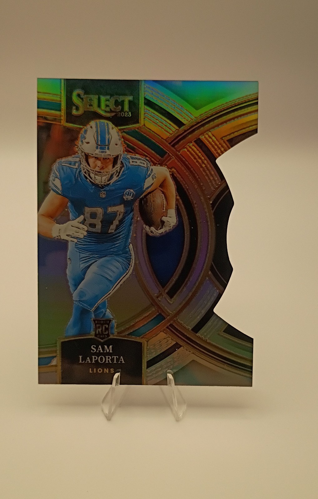 2023 Panini Select - Premier Level Sam LaPorta #106 Silver Prizm Die-Cut (RC)