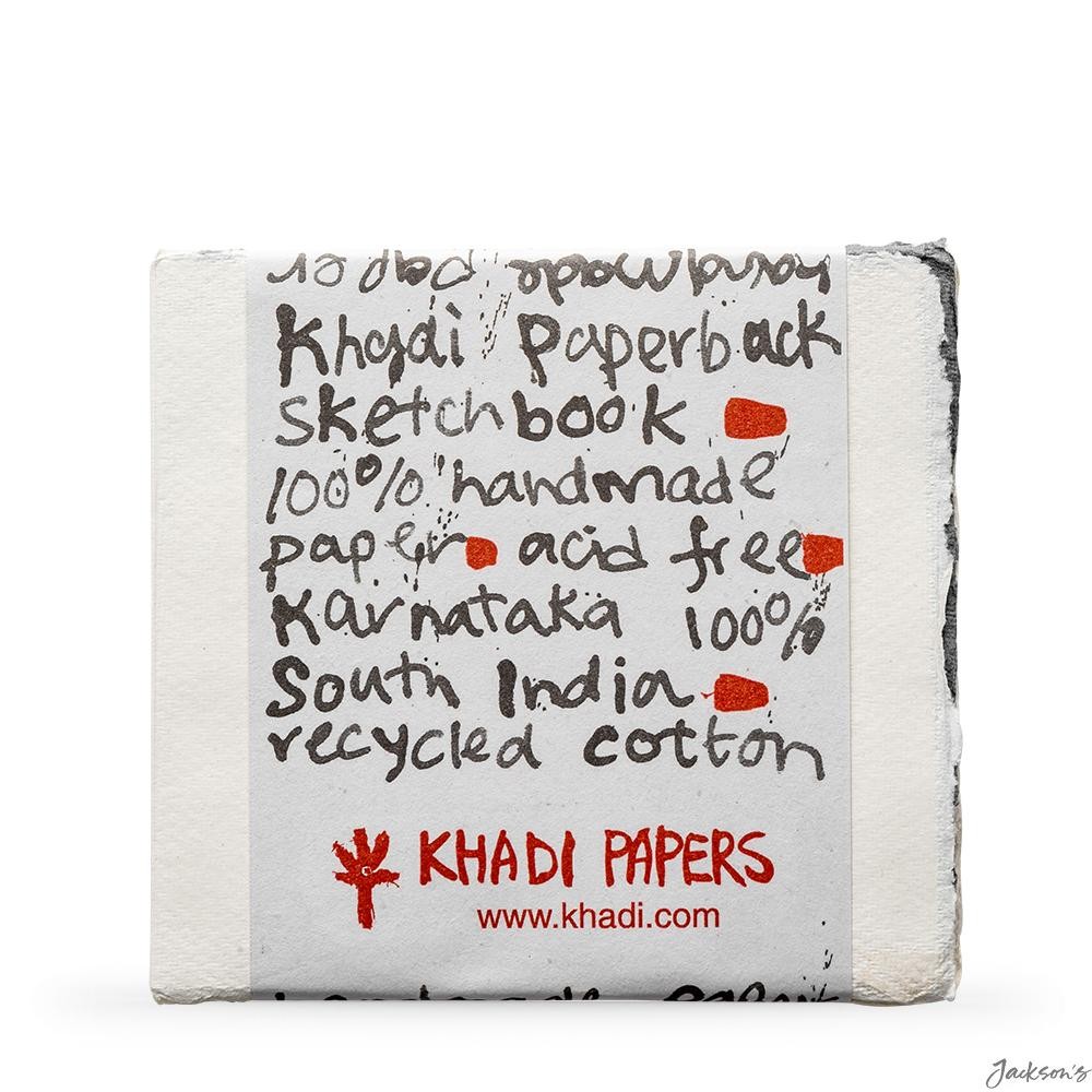 Khadi Handmade Watercolour Paper Pad Cotton Rag 15x15cm 150gsm Rough 15 Sheets