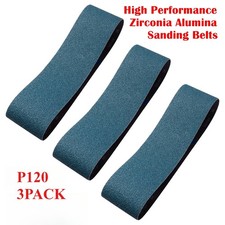3PCS Zirconia Sanding Belts 4x36" Sander 120 Grit Sander Belt for Metal Grinding