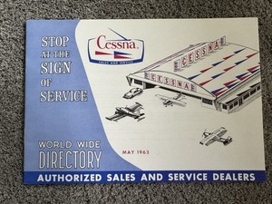 Vintage 1963 CESSNA Sales And Service Catalog Brochure Rare