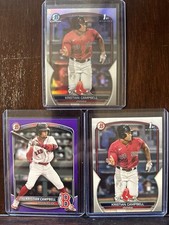 Kristian Campbell 1st Bowman Refractor & Base- Purple Prospect /250 Red Sox