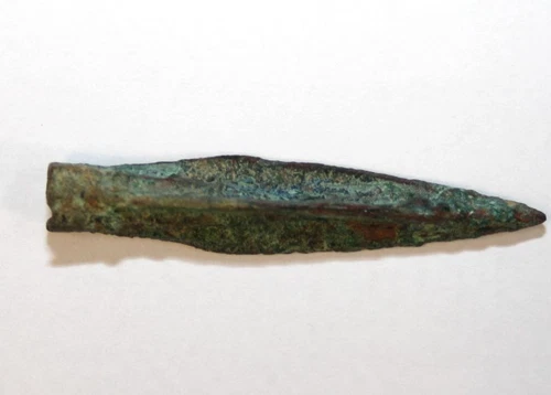 ca 400 BC Genuine Classical Greek Bronze Arrowhead, 50mm, Excavated Condition