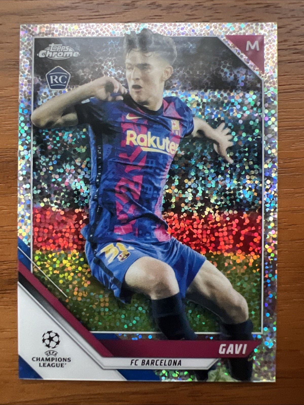 2021-22 Topps Chrome UCL - Gavi #25 Speckle Refractor (RC) Rookie