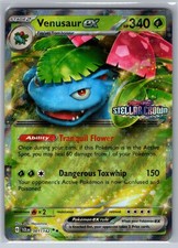 Venusaur ex 001/142 Double Rare Stellar Crown Pokemon Holo Near Mint