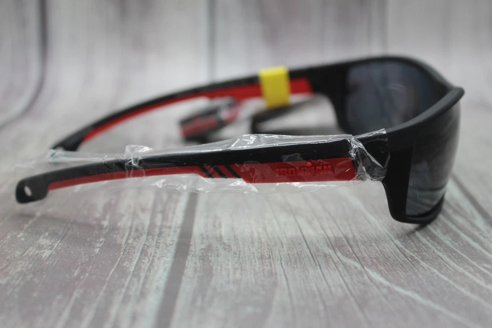 Forest Grant Ironman Sunglasses Frame SR0818 Mens Matte Black Red Full Rim Wrap - Image 4 of 4