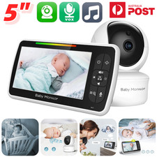 5" Baby Monitor Wireless HD Camera Pan Tilt Video Two Way Talk Night Vision Safe