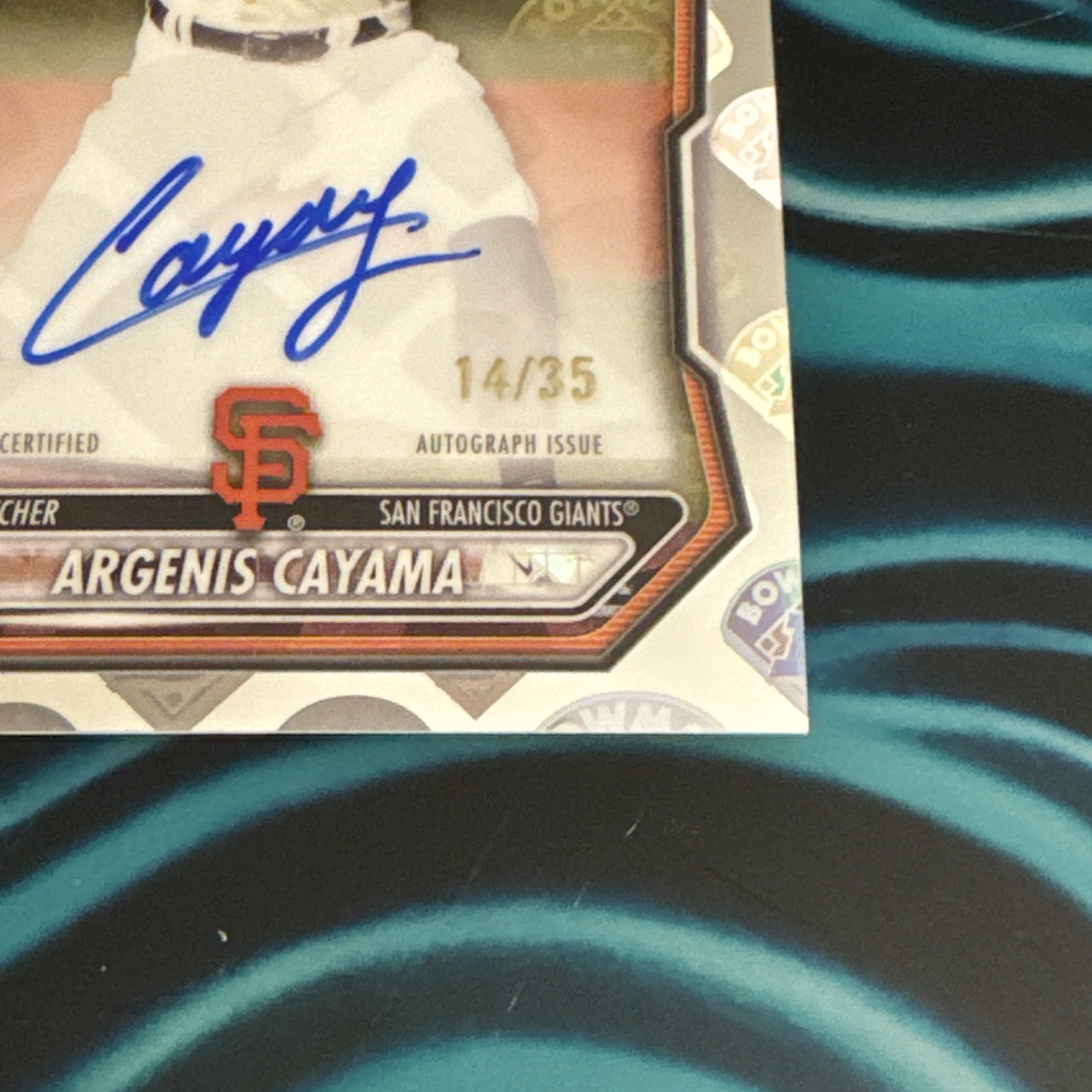 ARGENIS CAYAMA 2026 Bowman Chrome Baseball 1ST BOWMAN LOGOFRACTOR AUTO /35 view 2