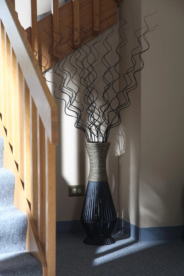 Tall Bamboo Wood Floor Vase 26" High. Ideal Gift for Wedding, Special Occasio... - Image 4 of 4