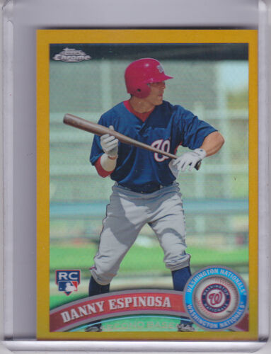 2011 TOPPS CHROME #33 DANNY ESPINOSA ROOKIE RC GOLD REFRACTOR NATIONALS 45/50