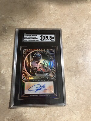 2021 Panini Obsidian AA-LT L. Tomlinson Aurora Auto Elec. Etch Or  8/15 SGC 9.5!