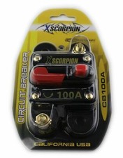 Xscorpion 100 AMP 12 Volt Circuit Breaker Fuse Holder Car Audio Stereo Reset