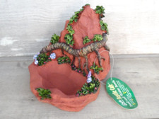 Exotic Reptile Cafe Food and Water Bowl for Small Pet Hand Painted Polyresin